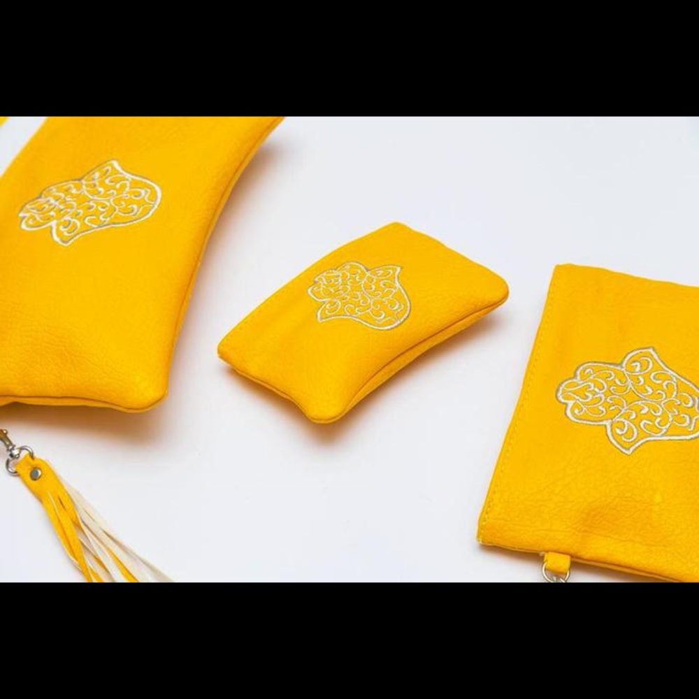 A hand made semi leather clutches - Picture 8 of 8